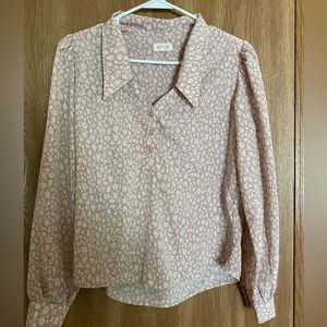 Floral mauve pink blouse